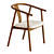 Santolina Gray Smoked Oak Chair 3D model small image 2