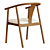 Santolina Gray Smoked Oak Chair 3D model small image 3