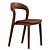 Sonoma Coco Leather Dining Chairs 3D model small image 3