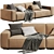 Modern Elegance: Arflex 2-Seater Sofa 3D model small image 1