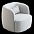 Boucle Poly Blend Swivel Armchair 3D model small image 5