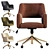 Boucle Desk Chair Upholstered Model 3D model small image 4