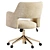 Boucle Desk Chair Upholstered Model 3D model small image 6