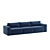 Modern Chic 3-Block Sofa 3D model small image 3