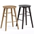 Modern Wood Counter Stool 3D model small image 3