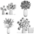 Modern Glass Vase Flower Collection 3D model small image 6