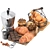 Croissant Chocolate Coffee Breakfast Kit 3D model small image 2