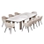 Stylish Park Dining Set 3D model small image 6