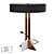 Modern LED Table Lamp Metal-Marble 3D model small image 1