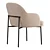 Sleek Metal Dining Armchair 3D model small image 3