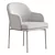 Sleek Metal Dining Armchair 3D model small image 6