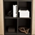 Modern Bookcase Furniture Design in Millimeters 3D model small image 3