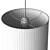 Rustic Bamboo Pendant Light Luminaire 3D model small image 3