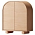 Modern Oak Muse Cabinet 3D model small image 1