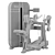 Advanced Technogym Low Row Machine 3D model small image 4