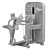 Advanced Technogym Low Row Machine 3D model small image 5