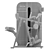 Advanced Technogym Low Row Machine 3D model small image 6