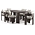 RH Bronte Rectangular Dining Table 3D model small image 2