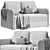 Modern Textile Sofa 2015 Model 3D model small image 3