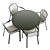 Modern Outdoor Dining Set Set 3D model small image 5