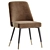 Velvet Dining Chair Rust Red 3D model small image 5