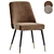 Velvet Dining Chair Rust Red 3D model small image 6