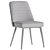 Velvet Dining Chair Rust Red 3D model small image 4