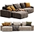 Modern Kaye Sectional Sofa Design 3D model small image 4