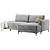 Edvin Corner Sofa, Versatile Material 3D model small image 3