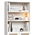 Scandinavian Bookcase with Natural Materials 3D model small image 3