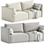 Ford 2 Seater Sofa Model 3D model small image 1