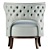 Luxurious Tufted Leather Armchair 3D model small image 2