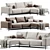 Sleek Modern Norane Sofa Design 3D model small image 1