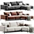 Sleek Modern Norane Sofa Design 3D model small image 3