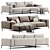 Sleek Modern Norane Sofa Design 3D model small image 4