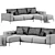 Sleek Modern Norane Sofa Design 3D model small image 5