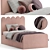 Poppi Single Bed in Pink 3D model small image 1