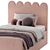 Poppi Single Bed in Pink 3D model small image 3