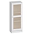 Scandinavian Bookcase with Bamboo & Rattan Facades 3D model small image 2