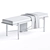 Sleek Modern Preston Bench 3D model small image 3