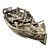 Vintage Wooden Boat 3D model small image 2