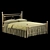 Vintage Style Metal Platform Bed 3D model small image 1