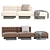 Modern Minotti Twiggy Modular Sofa 3D model small image 6