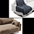 Modern Lieri Sofa with UV Mapping 3D model small image 3