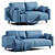 Modern Lieri Sofa with UV Mapping 3D model small image 7