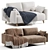 Modern Lieri Sofa with UV Mapping 3D model small image 10