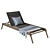 Outdoor Wicker Chaise Lounge Stackable 3D model small image 1