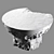 Custom Stone Garden Table, Hipoly 3D model small image 3