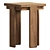Natural Wood Bedside Table Set 3D model small image 6