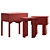 Natural Wood Bedside Table Set 3D model small image 7